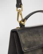 Image 6 of 7: Golden Goose Venezia Small Flap Distressed Leather Crossbody Bag