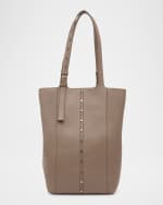 Image 1 of 4: Golden Goose 24.7 North-South Studded Leather Tote Bag