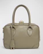 Image 1 of 7: Golden Goose Vita Zip Goat Leather Top-Handle Bag