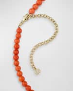 Image 3 of 5: Sydney Evan Turquoise Evil Eye on Coral Beaded Choker