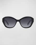 Image 3 of 3: kate spade new york aglaia acetate cat-eye sunglasses