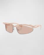 Image 1 of 4: Prada Contemporary Propionate & Plastic Cat-Eye Sunglasses