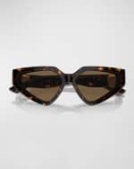 Image 3 of 4: Dolce&Gabbana DG Crossed Logo Acetate & Plastic Cat-Eye Sunglasses