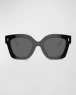 Image 4 of 4: Tory Burch Oversized Acetate Cat-Eye Sunglasses