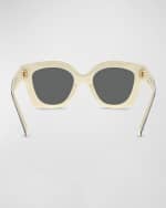 Image 3 of 4: Tory Burch Oversized Acetate Cat-Eye Sunglasses