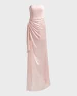 Image 2 of 6: Cinq a Sept Rania Strapless Satin Gown