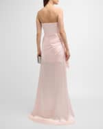 Image 4 of 6: Cinq a Sept Rania Strapless Satin Gown