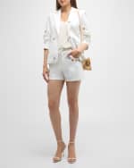 Image 5 of 6: Cinq a Sept Brea Ditsy Dots Denim Shorts