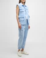 Image 5 of 7: Cinq a Sept Vera Sleeveless Frayed Jacket