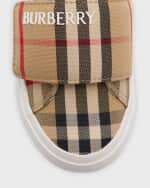 Image 8 of 10: Burberry Kid's James Check-Print Sneakers, Toddlers/Kids