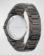 Image 2 of 4: Ferragamo Men's Infinity Sapphire IP Gunmetal Bracelet Watch, 41mm