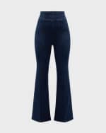 Image 1 of 5: FRAME The Jetset Flare Pintuck Jeans