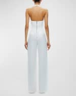 Image 3 of 6: Alice + Olivia Robin Halter Split-Leg Vest Jumpsuit