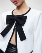 Image 4 of 4: Alice + Olivia Kidman Bow Fitted Cropped Jacket