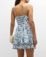 Image 4 of 6: Alice + Olivia Daisy Tiered Ruffle Mini Dress