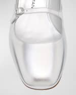 Image 4 of 6: Stuart Weitzman Benni Metallic Mary Jane Pumps