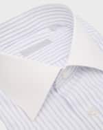 Image 2 of 2: Stefano Ricci Men's Cotton Stripe Dress Shirt