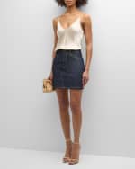 Image 5 of 6: Cinq a Sept Alex Denim Mini Skirt