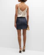 Image 3 of 6: Cinq a Sept Alex Denim Mini Skirt
