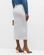 Image 4 of 6: Cinq a Sept Tana Denim Pencil Midi Skirt