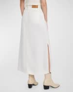 Image 3 of 5: 7 for all mankind Denim Midi Skirt