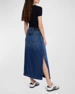 Image 2 of 5: 7 for all mankind Denim Midi Skirt