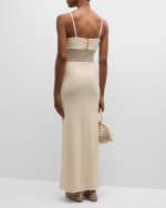 Image 3 of 6: STAUD Tara Crochet Spaghetti-Strap Maxi Dress