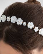 Image 2 of 2: Jennifer Behr Jennette Pearly Skinny Headband