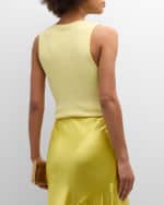 Image 4 of 6: Vince Cotton Rib Shell Top