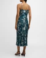 Image 3 of 6: Vince Shimmer Lake Crushed Midi Cami Dress