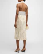 Image 2 of 5: Vince Crushed Bias Strip Midi Skirt