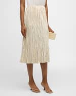 Image 1 of 5: Vince Crushed Bias Strip Midi Skirt