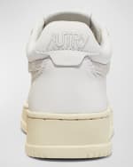 Image 4 of 5: AUTRY Kid's Open Leather Mid Sneakers, Size Toddler/Kids
