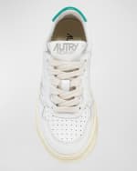 Image 3 of 5: AUTRY Kid's Medalist Low-Top Bicolor Leather Sneakers, Toddlers/Kids