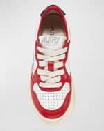 Image 3 of 5: AUTRY Kid's Medalist Low-Top Bicolor Leather Sneakers, Toddlers/Kids