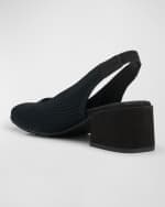 Image 2 of 5: Eileen Fisher Stretch Canvas Slingback Pumps