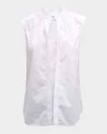 Image 1 of 6: CALLAS Milano Olympia Sleeveless Cotton Poplin Blouse