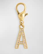 Image 3 of 3: Golden Goose Golden Embellished Letter Charm
