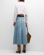 Image 3 of 6: FRAME The Dorothy Denim Maxi Skirt