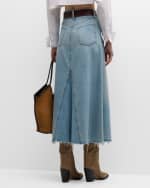 Image 4 of 6: FRAME The Dorothy Denim Maxi Skirt