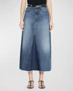 Image 2 of 6: FRAME The Dorothy Denim Maxi Skirt