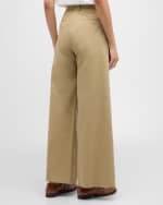 Image 4 of 6: FRAME Pleated Wide-Leg Pants