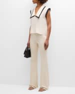 Image 2 of 6: FRAME Sleeveless Sailor Blouse