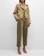 Image 2 of 6: FRAME Short Trench Jacket