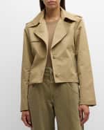 Image 3 of 6: FRAME Short Trench Jacket