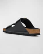 Image 2 of 5: BIRKENSTOCK Arizona Leather Dual-Buckle Slide Sandals
