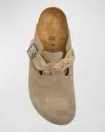 Image 5 of 5: BIRKENSTOCK Boston Suede Braid Buckle Clogs