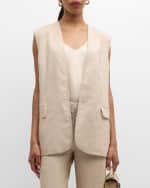 Image 3 of 6: Kobi Halperin Clairo Embroidered Open-Front Vest