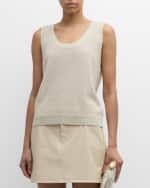 Image 3 of 6: Kobi Halperin Heidi Sleeveless Shimmer Knit Sweater