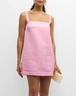 Image 5 of 6: Alexis Prisma Square-Neck Sleeveless Mini Shift Dress